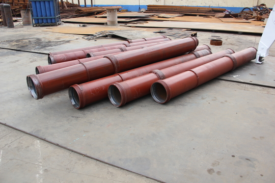 Q355b Tremie Pipe ขนาดที่กำหนดเองสำหรับเสาเข็มฐานรากลึก