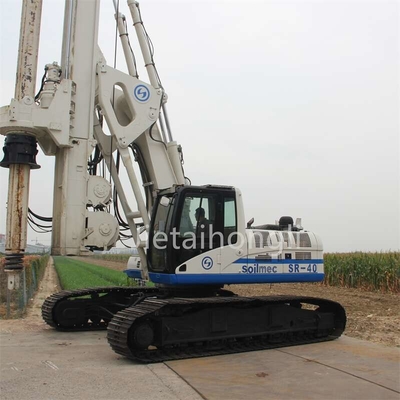 อุปกรณ์รูฐานรากใช้แท่นขุดเจาะโรตารี่ Soilmec SR40 แนบเครื่องมือเจาะ