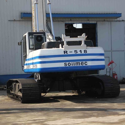 เครื่องเจาะโรตารี่ที่ใช้แล้วซึ่งได้รับการตกแต่งใหม่ Soilmec SR518 สำหรับการก่อสร้างเสาเข็มเจาะ