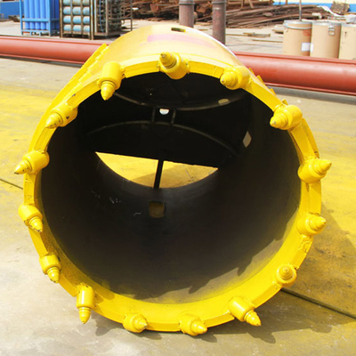 Hard Ground Q355d Rock Core Barrel Bucket พร้อม Bullet Teeth
