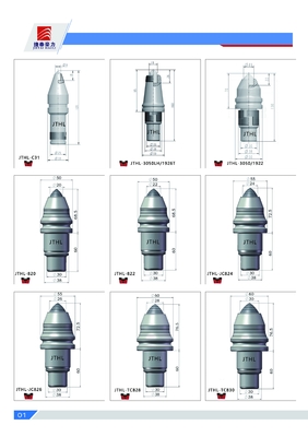 B47k22h Carbide Bullet Teeth สำหรับ Bucket Rock Drill Bit ความแข็ง 45-55hrc