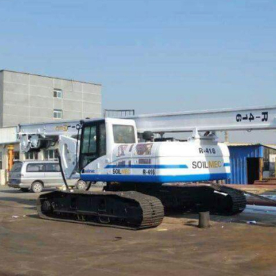 สีขาวใช้แท่นขุดเจาะโรตารี่ Soilmec R416 อุตสาหกรรมตอกเสาเข็มเดิมตกแต่งใหม่